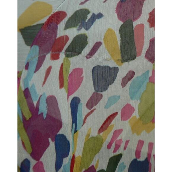 Row A Women's Sleeveless V-Neck Gessica Printed Godet Romper Small MSRP $48 - Picture 6 of 7